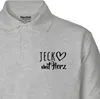 Huuraa Damen Polo Shirt Jeck mit Herz L Sport Grey Bio Produktbild-Vorschau 2