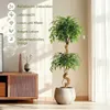 Kunstpflanzen Ficus Benjamini Ficusbaum mit Topf 150 cm – Produktbild-Vorschau 4