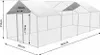 Enclos extérieur pour animaux - 3m x 8m x 2,5m Voir les images du produit 2
