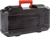 A black plastic tool case with a red handle, featuring the brand name "PARKSIDE" embossed on the front. Produktbild-Vorschau