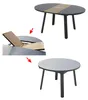 ALEOS. Aluminium Glas Teakholz Gartentisch rund Produktbild-Vorschau 4