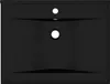 vidaXL Lavabo con foro per rubinetto nero opaco 60x46 cm in Anteprima dell’immagine prodotto 3