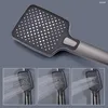 A collage showing a shower head from different angles and with water spraying. Podgląd zdjęcia produktu