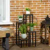 Outsunny Pflanzenregal mit 4 Ebenen, Multifunktionales Produktbild-Vorschau 2