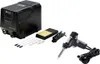 A digital desoldering station with its accessories laid out on a white background. Produktbild-Vorschau