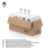 A cardboard box with arrows indicating upward movement, suggesting shipping or protection. Voir les images du produit