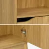 sweeek - Vintage-Badezimmerschrank schmal mit Holzoptik - Produktbild-Vorschau 1