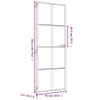 vidaXL Drzwi wewnętrzne Slim Golden 76x201,5 cm szkło Podgląd zdjęcia produktu 8