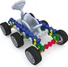 A toy vehicle constructed from colorful building blocks. Produktbild-Vorschau