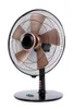 A black oscillating desk fan with bronze blades and accents, set against a white background. Produktbild-Vorschau