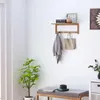 HOMCOM Wandgarderobe, garderobe met haken, wandmontage, Productafbeelding-voorbeeld 2