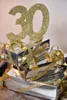 70. Geburtstag gold glitzer Tischdekoration 11x 10 cm Zahl Produktbild-Vorschau 7