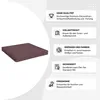 A single lounge cushion is shown on the left, with marketing text and icons on the right. Produktbild-Vorschau