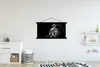 MuchoWow® Textilposter Tiere - Wild - Löwe - Schwarz - Weiß Produktbild-Vorschau 2