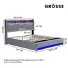 okwish Polsterbett 160×200 mit LED-Beleuchtung, USB & Produktbild-Vorschau 4