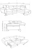 Ecksofa "Mona" Eckcouch Sofa Schlaffunktion beigebraun Produktbild-Vorschau 2