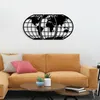 Wallity, World Map 11, Wanddeko, Schwarz, Metall, 116 x 58 Produktbild-Vorschau 3