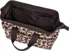 An open tote bag with a leopard print pattern. Produktbild-Vorschau