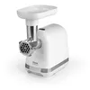 A white meat grinder with silver accents is shown against a white background. Anteprima dell’immagine prodotto