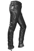 Lederhose lederjeans bikerjeans Büffelleder seitlich Produktbild-Vorschau 1