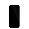 A clear, professional studio shot of a smartphone screen protector placed over a smartphone. Produktbild-Vorschau
