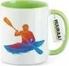 Huuraa Kaffeetasse Canoeing Kajakfahren bunte Silhouette Produktbild-Vorschau 1