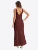 Damen-Strand-Maxikleid, V-Ausschnitt, ärmellos, lang, Produktbild-Vorschau 3
