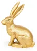 Osterhase Gold Hasenfigur aus Kunststein Dekofigur Produktbild-Vorschau 1