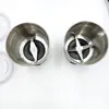 Two stainless steel grinder cups with blades are shown on a white background. Produktbild-Vorschau