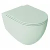 A wall-mounted toilet in a mint green matte finish, shown against a white background. Anteprima dell’immagine prodotto