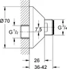 Grohe S-Anschluss 1/2´´ x 3/4´´ Verstellbarkeit 7,5 mm mit Produktbild-Vorschau 3