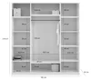 Krudox NIC2 Kleiderschrank Drehtür Grau 180x216x60 cm mit Produktbild-Vorschau 3