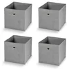 4x Faltbare Aufbewahrungsbox Polypropylen Grau 32x32x32 cm Produktbild-Vorschau 1