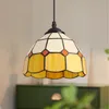 lampa wisząca "LIVIA" z żółtą mozaiką kwiatową Ø20cm - Podgląd zdjęcia produktu 7