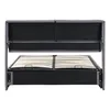 A bed frame with an open storage compartment and a slatted base. Anteprima dell’immagine prodotto