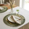 Platzset Boho Rund, Tischset Platzmatte Bast Esstisch, Produktbild-Vorschau 6