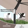 Sekey Sonnenschirm 200 x 125 cm Rechteckig Balkonschirm mit Produktbild-Vorschau 7