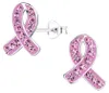 Ohrstecker rosa Schleife „Pink Ribbon“ Ohrringe Silber 925 Produktbild-Vorschau 1