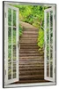 Wallario Wandbild mit Fenster-Illusion: Steintreppe im Produktbild-Vorschau 2