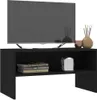 vidaXL Szafka pod TV czarna 80x40x40 cm materiał Podgląd zdjęcia produktu 3