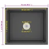 vidaXL Lavello da incasso a mano in acciaio inox nero Anteprima dell’immagine prodotto 12