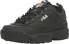 A black Fila sneaker is shown from a side angle against a white background. Voir les images du produit