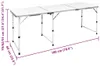 vidaXL Table de camping pliante avec 4 tabourets Hauteur Voir les images du produit 6
