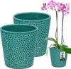 KOTARBAU® Lot de 2 pots de fleurs turquoise céramique Voir les images du produit 1