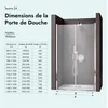 doporro Double Portes de Douche à L'italienne Opaque Voir les images du produit 7
