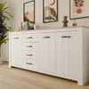 Sideboard Elara Anrichte in weiß matt und Eiche Bianco Produktbild-Vorschau 3