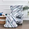 (Šedá) křídlo židle slipcovers, elastické křídlo židle Náhled obrázku produktu 7