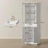 HOMCOM Küchenschrank Buffetschrank mit verstellbar Regal Produktbild-Vorschau 3