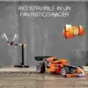 A LEGO Technic race car and a stand are displayed against a gray background with text. Anteprima dell’immagine prodotto