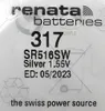 Renata SR516SW Batterie Silberoxyd Knopfzelle 1,55 V für Produktbild-Vorschau 2